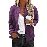 EVALESS Bomber Jackets for Women Spring Fashion 2026 Cute Jacquard Coats Lightweight Zip Up Jackets Dressy Casual