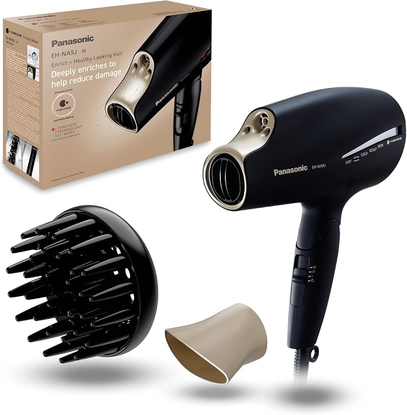 Panasonic EH-NA9J-N895 Advanced Folding Hair Dryer Nanoe Double Mineral Red