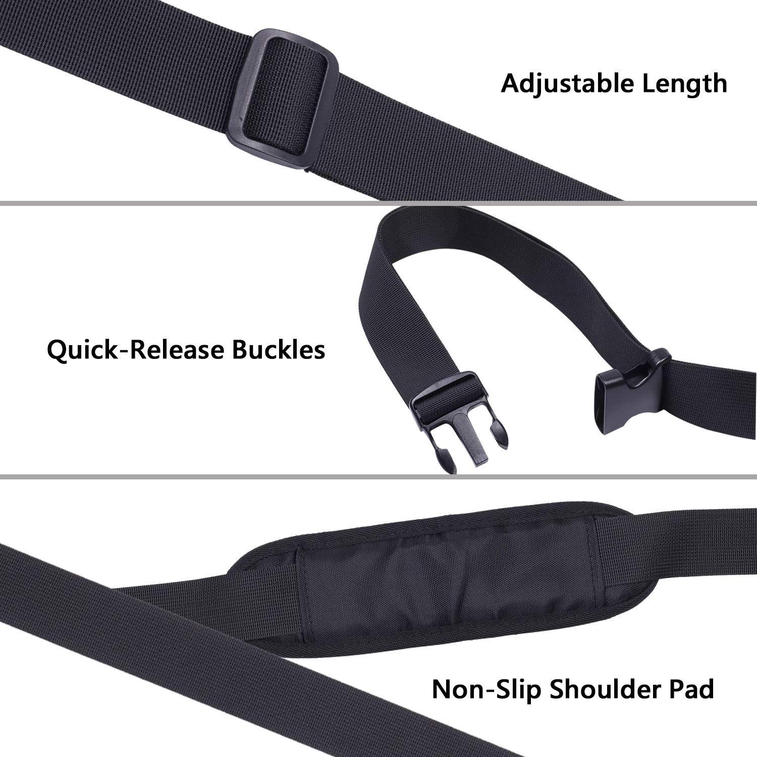 Epessa Shoulder Strap for Kick Scooter Electric Scooter Kids Bike with Non-Slip Shoulder Pad, Adjustable, Compatible with Segway ES1/ES2/ES2 Pro/ES4/MAX Mijia M365