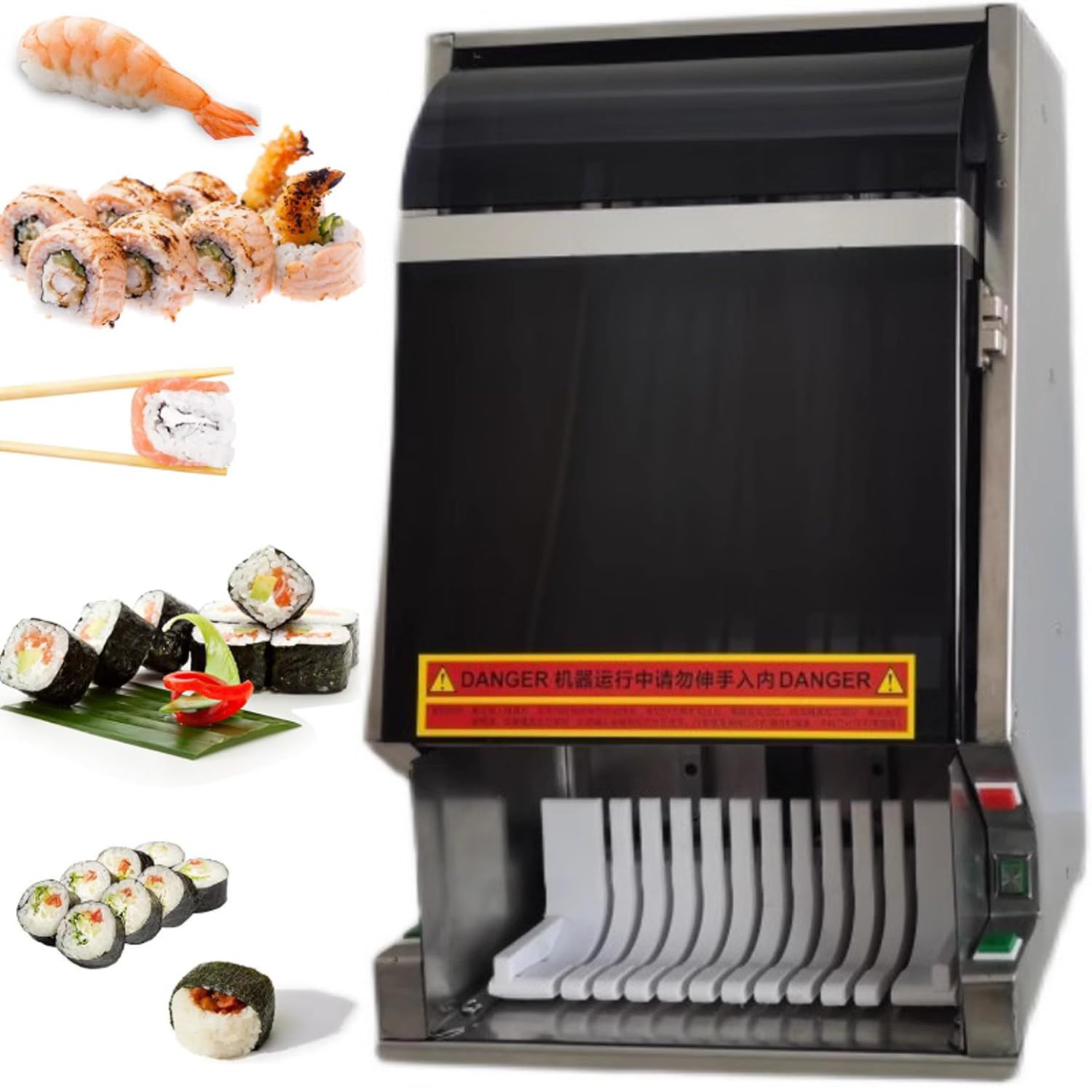 8/10/12 Pieces Automatic Sushi Roller Cutting