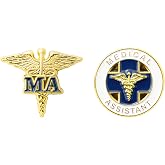 Medical Assistant "MA" Lapel Pin Set