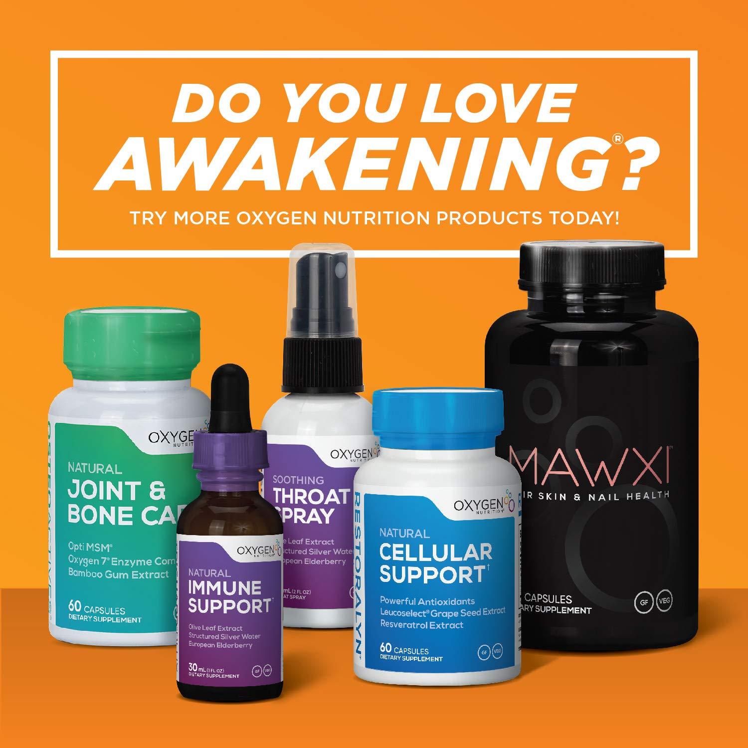 Awakening Formula Mental Clarity Booster by Oxygen Nutrition