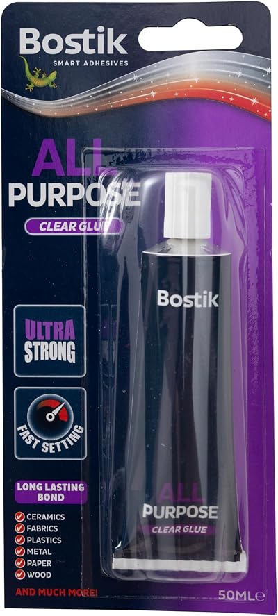 Bostik All Purpose Adhesive Clear 50ml Ultra Strong Fast Setting