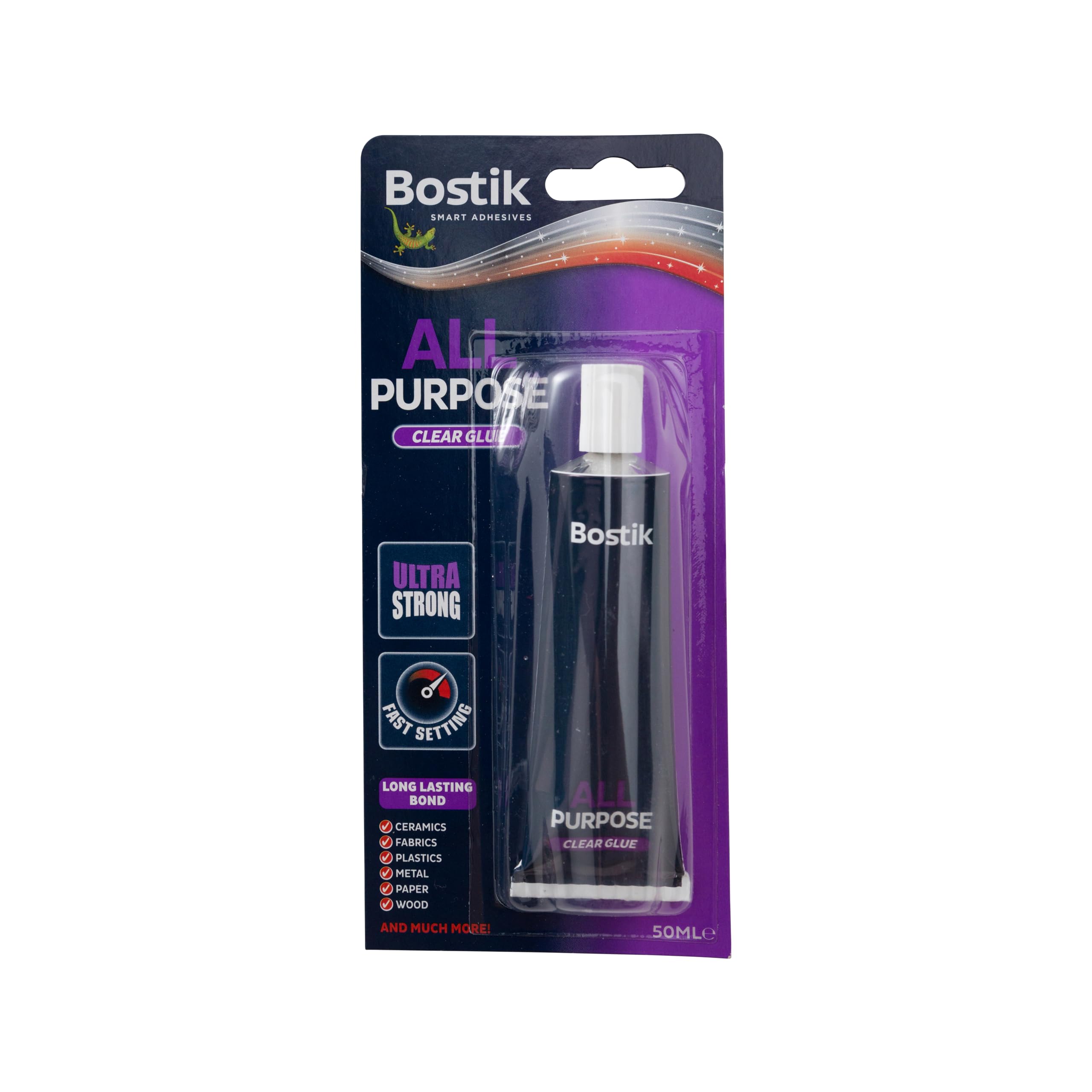 Bostik All Purpose 50ml - Ultra Strong - Fast Setting - Clear Glue for Minor Household Repairs