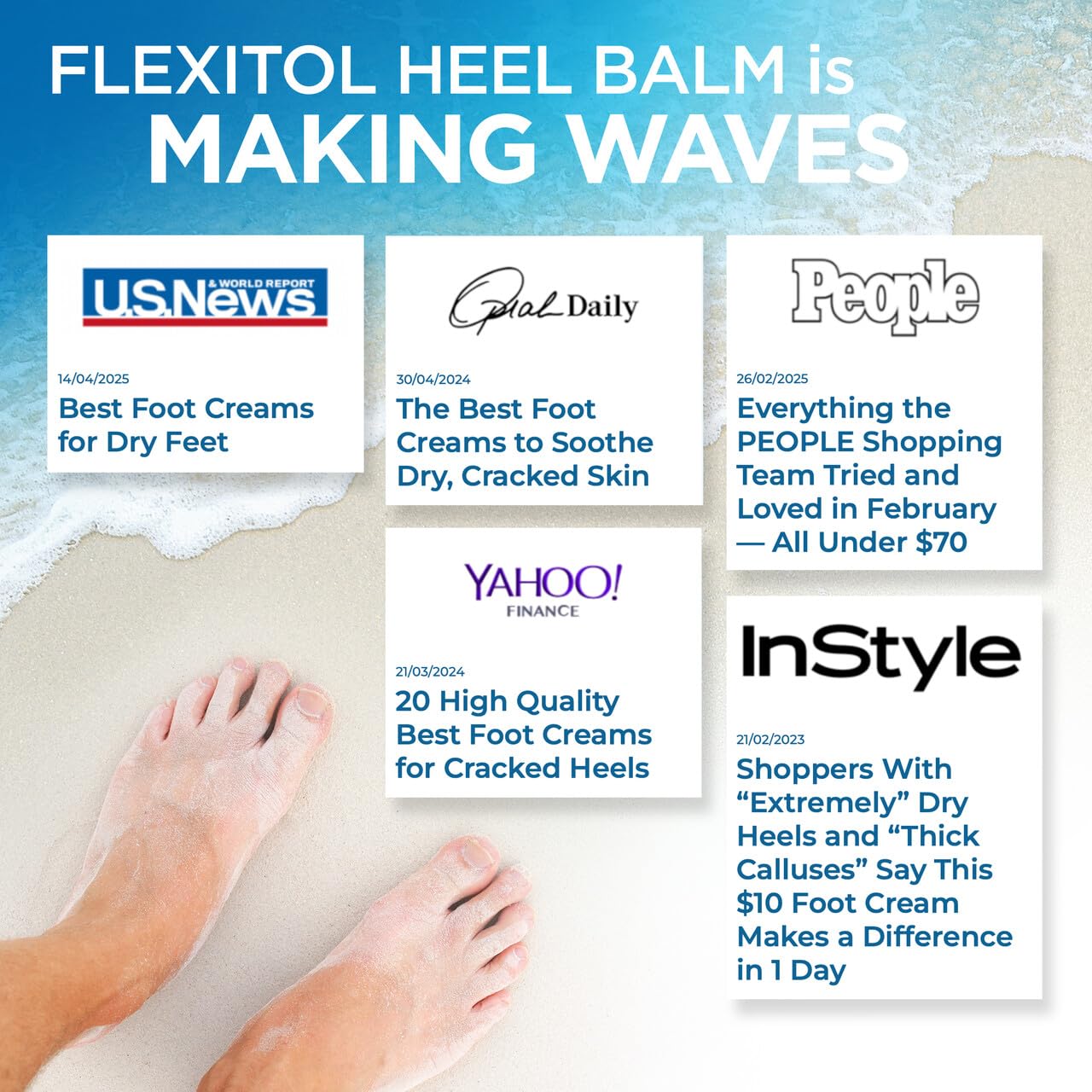 Flexitol Heel Balm, Rich Moisturizing & Exfoliating Foot Cream, Original Version, 4 Oz