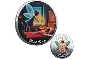 XONHYICN Changing Milk Teeth Commemorative Coin Tooth Fairy Magic Gold and Silver Coins Falling Teeth Fear god Embossed Design of The Growing up time cast into The Commemorative Heritage(Silver)