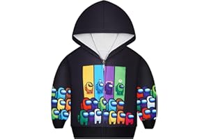 ZAMZIRROW Hoodie Jacket for Kids Sweater for Boys Us Game Print Fashion Pullover 5-12 Years