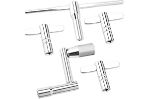 KORDOS Drum Keys for Tuning Drum, 5 Pack Drum Tuning Key, Universal Drum Key with Continuous Standard Motion Speed Key, High Tension Extended T Key for Fast Easy Tuning, Drum Key Tool Set