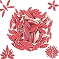 Youway Style Petal Mosaic Tiles for Crafts, 200g Flower Tiles Pieces for Mosaic Craft Supplies,DIY Mosaic Outdoor Decor(Red)