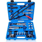 Devvicoo Valve Spring Compressor Tools, Steel OHV/OHC with 6 Adapters | No Cylinder Head Removal, Universal for Cars &amp; Motorcycles, Durable Steel Build, Includes 5/6/7/8/10/11.5mm Adapters