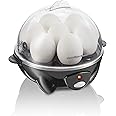 Hamilton Beach Egg Cooker 3-in-1 for Hard Boiled & Poached Eggs, Omelets & Vegetable Steamer, Holds 7, Black (25507)