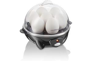 Hamilton-Beach 3-in-1 Egg Cooker, Hard-Boiled, Poached, Omelets, 7 Egg Capacity, Black, 300W (25507)