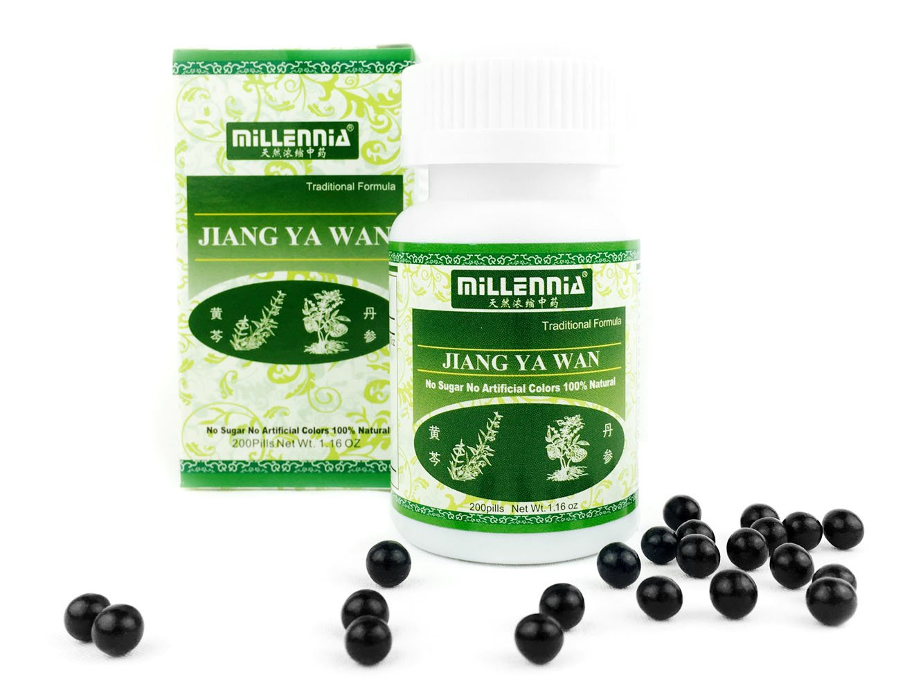 Millennia Herbal Supplement Pills- Jiang Ya Wan – 12 Bottle Pack (200 Pills/Bottle)
