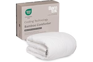 Bamtek 100% Viscose Derived from Bamboo Comforter, Cooling Comforter, Duvet Insert, Breathable, Extra Fluffy, Lightweight Comforters, Queen Size