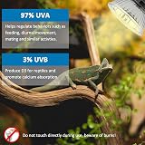 SCNNC Turtle Heating Bulb 50W UVA UVB E27 Dimmable AC230V Warm White 2700K 4 view 5
