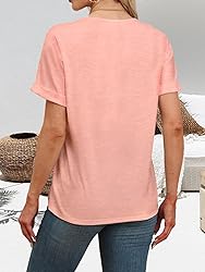 EyMuse T Shirts Short Sleeve V Neck Tees Womens
