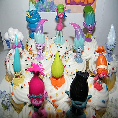 Childrens Birthday Cake Decoration 12 Pcs Troll Cake Top Hat Troll Theme Party Supplies Party Supplies Cake Cupcake Toppers Kiririgardenhotel Com