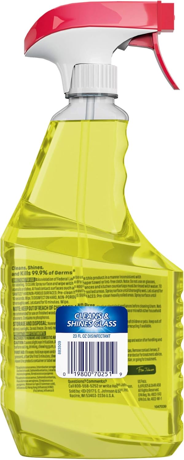 Windex Multi-Surface Cleaner and Disinfectant Spray Bottle, Citrus Fresh Scent, 23 fl oz: Health & Personal Care