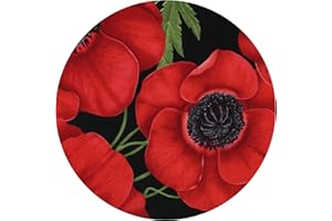 ANDRÉAS Andreas Silicone ZX-0MJH-QJ65 Non-Slip 6.25" Jar Opener, Easy Lid Opener, Made with Silicone and Fabric, Dishwasher Safe, Garlic Peeler, Poppy, 6.25 inch