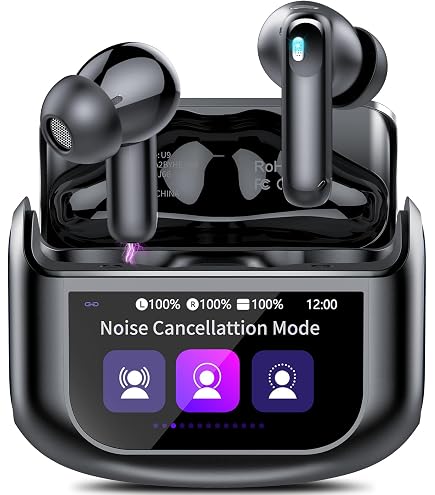 QXQ Cuffie Bluetooth, Auricolari Bluetooth 5.4 Hi-Fi Stereo con 4 ENC Mics, 40 Ore Mini Cuffie Wireless Cancellazione Rumore Cuffiette Bluetooth, Cuffie Senza Filo per Android/iOS, Blu Lucido