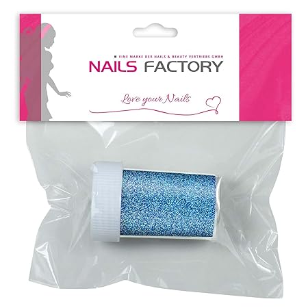 N&BF Nail Art Transferfolie Stratos Blue (Blau) | Metallic Glitter Zauberfolie | Nageldesign Strip Folie für Nagelspitzen | G