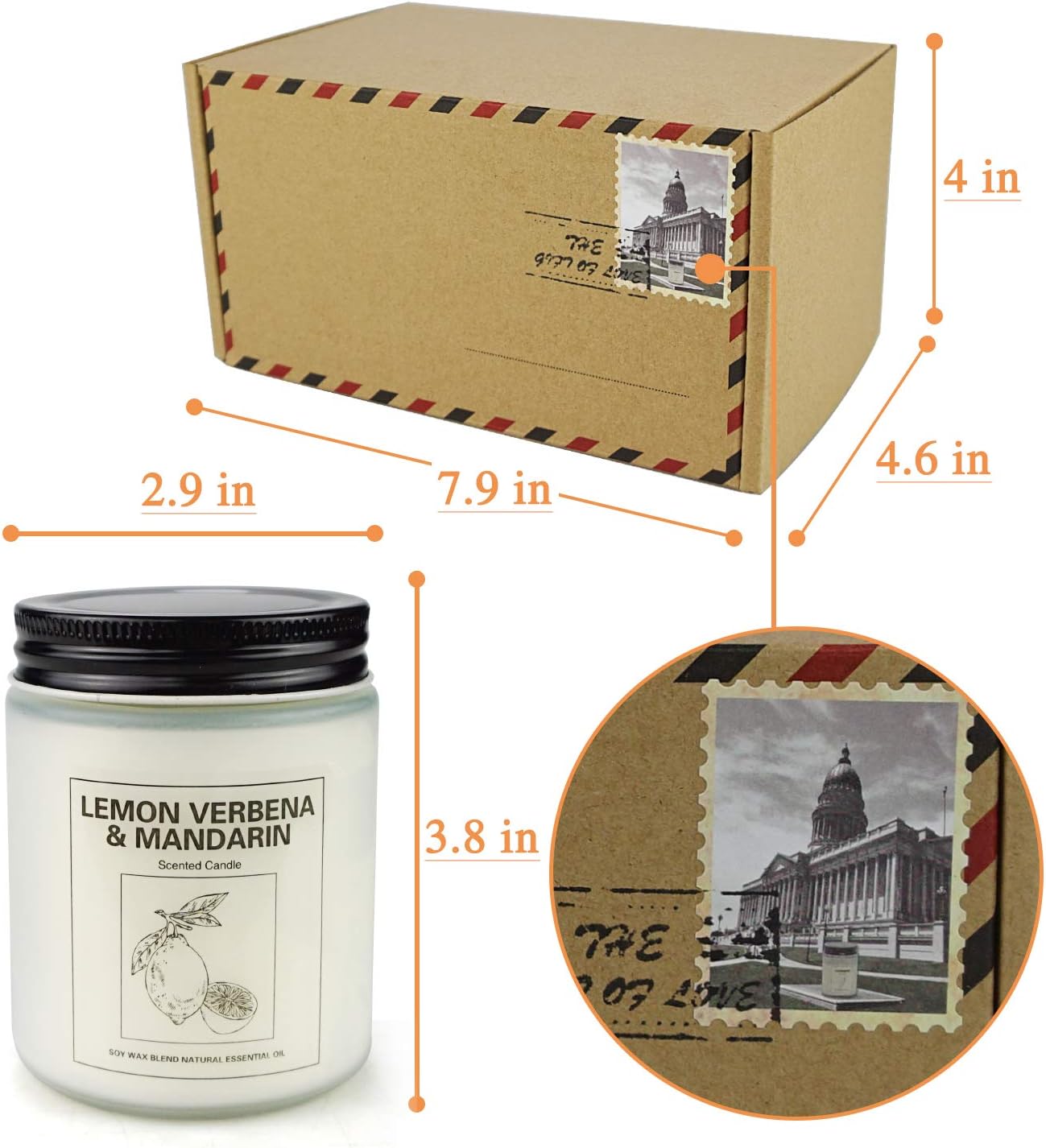Vanilla Ice Cream and Lavender Candles for Home Scented, Aromatherapy Candle 2 pcs, Soy Wax Candle Set, Gift with Strongly Fragrance Jar Candles: Home & Kitchen