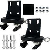 Quick Release Roof Rack Awning Mounting Brackets, Heavy Duty | Fits Aero/Oval crossbars on SUVs. No drill bolt-on install. Anti-rust. LED light bar ready. 2PCS with rubber pads.