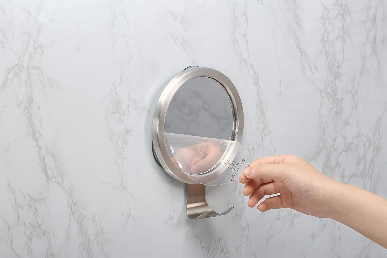 Ettori Fog-Free Shower Mirror Bathroom Fogless Shaving Bathtub Power Lock Suction: Kitchen & Dining