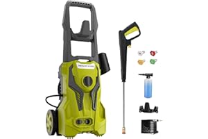 ZHUOLIN Power Washers Electric Powered - 4800 PSI 3.2 GPM High Pressure Washer for Car Cleaning Machine with Adjustable Spray Nozzle Foam Bottle and Hose Reel Home Driveway Patio Deck, Yellow