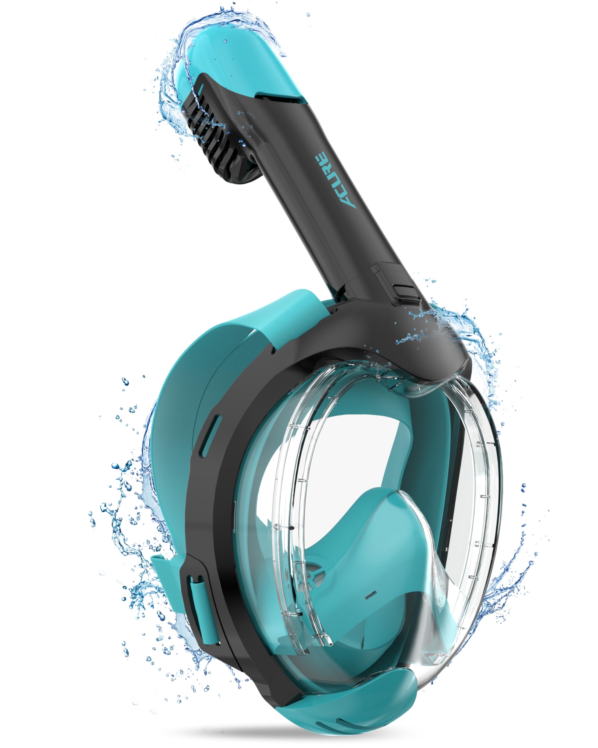 ACURE Kids Snorkel Mask Full Face SN03, Anti-Fog & Dry Top Snorkel Set, Snorkeling Gear with Easier Breathing System for 3-8 Years Old Swimming Beginners