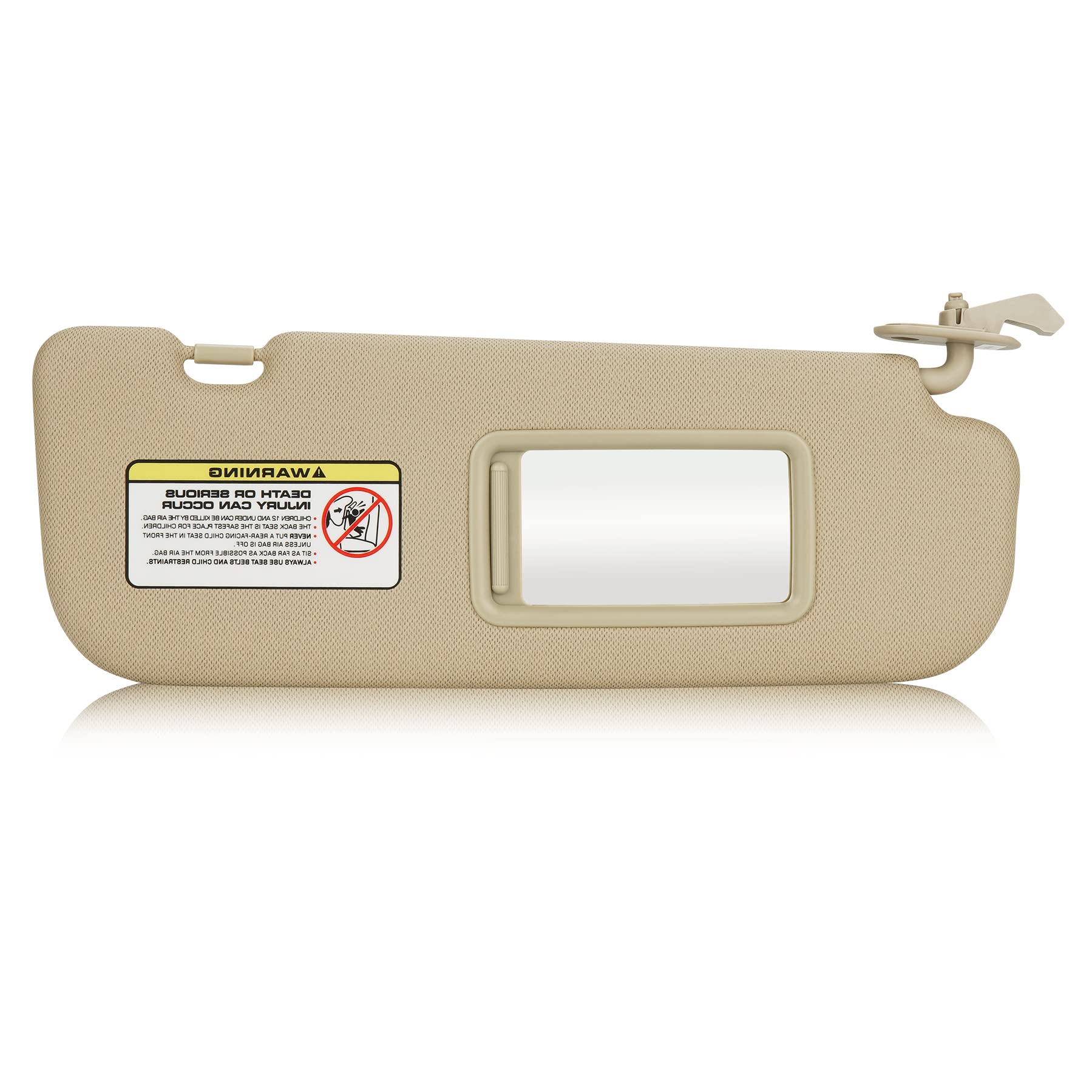 Photo 1 of TadaMark Right Passenger Side Sun Visor Fit for Hyundai Elantra 2011 2012 2013 2014 2015 Beige Without Light Replace # 852203X000TX