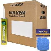 Tremco Vulkem 116 Polyurethane Sealant 10 oz, Dark Bronze, Case of 30 | with AWF PRO Gloves, One Component, Moisture Curing, High Performance Sealant for Concrete, Masonry, &amp; Construction Joints