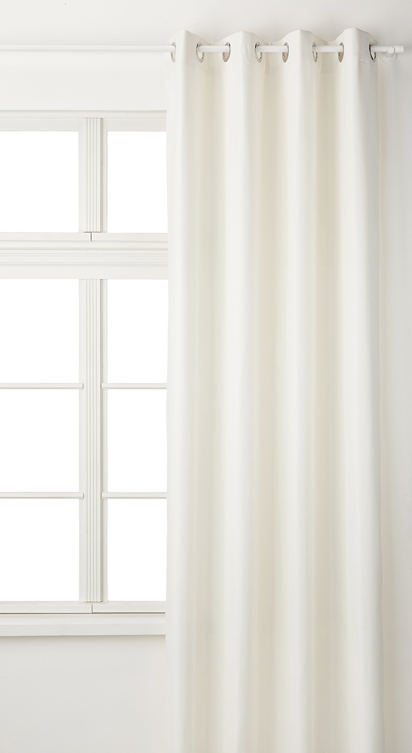 HomeMaison Pair of United hm69516-1 Polyester Blackout Curtain 260 x 140 cm White