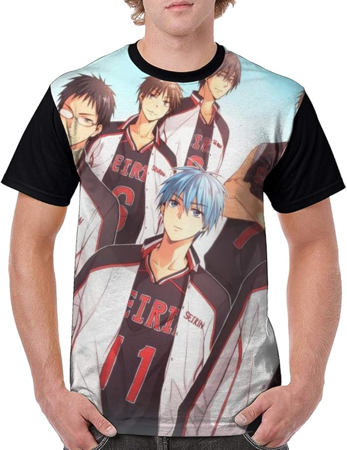 Kuroko No Basketball Mens Short Sleeve Casual T Shirt 3D Digital All