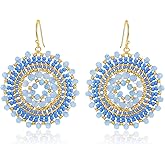 Colorful Summer Beaded Earrings For Women Crystals Glass Bead Dangle Drop Bohemia Earrings Statement Earrings For Women