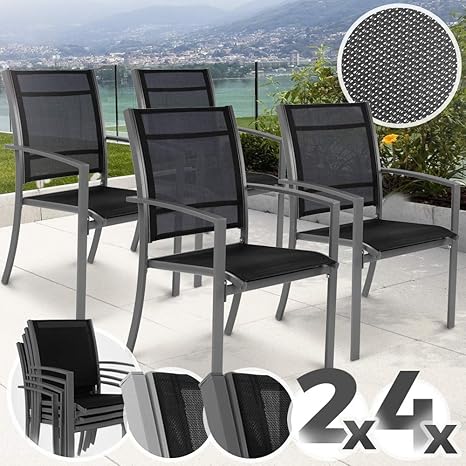 2er Dunkelgrau Farbwahl 2x1 Kunststoffgewebe Gartenstuhl Mit Armlehnen Set Stapelbar Mit Stabiler Stahlrahmen Setwahl Metall Balkonstuhl Stapelstuhl Gartenstuhle Gartenmobel Sitzmobel Coopercred Go Com Br
