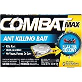 Combat Max Ant Killing Bait Stations, Indoor and Outdoor Use, 6 Count | Fast-acting Fipronil formula, targets queen and larvae, child-resistant, no vapor or odor, mess-free setup