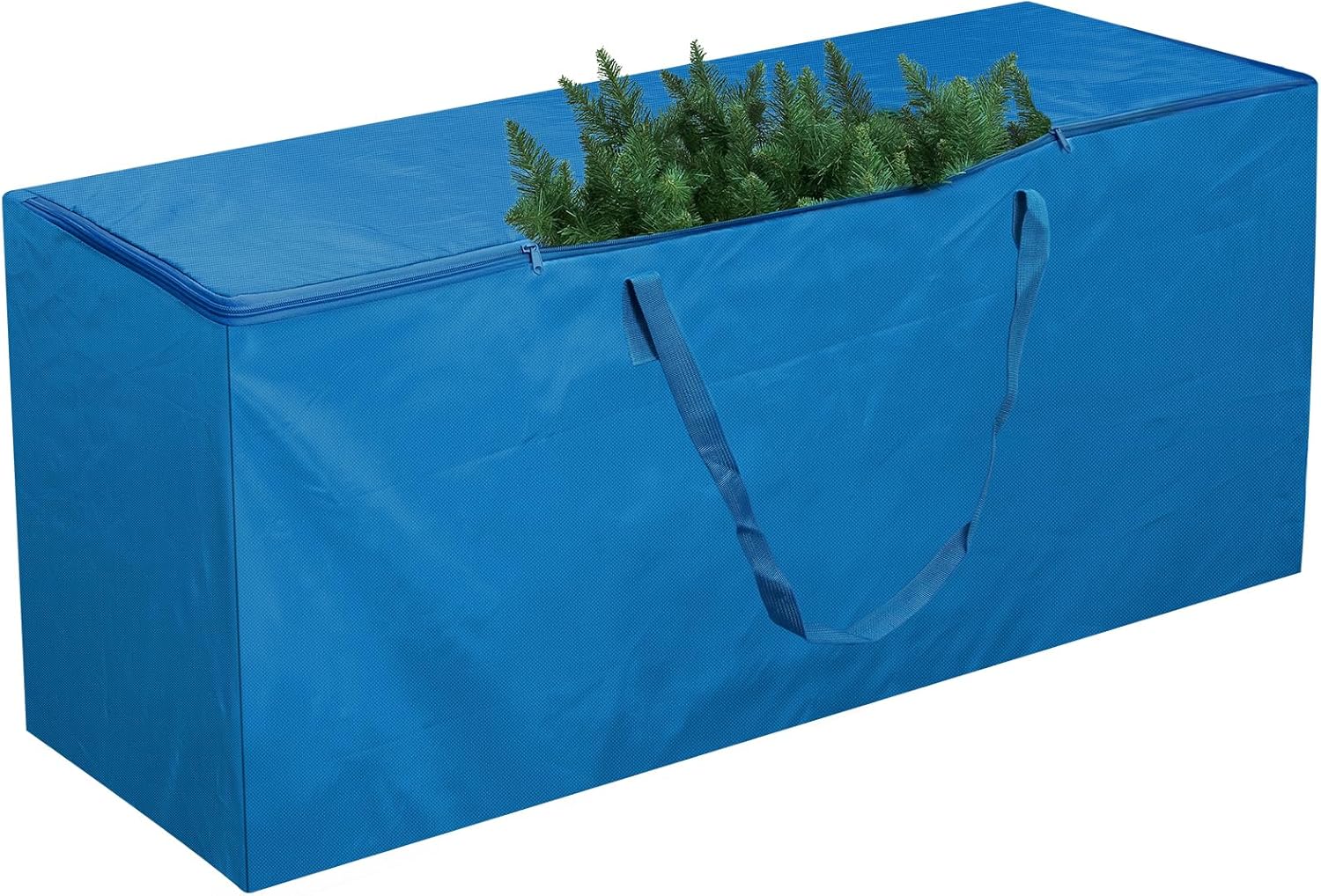Holiday Décor Storage - Christmas Tree Storage Bag Blue Fits Up to 7.5 ft Tall Artificial Tree, Waterproof Oxford Material, Christmas Tree Storage Box with Reinforced Handles and Dual Zippers