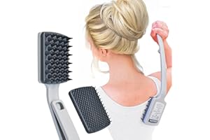 ZEMOZEN Back Scratcher for Men/Adults/Women -Folding Backscratcher Scalp Massager w/2PCS Replaceable Scratching Heads - Large Scratch Area Get a Deep Soothing Scratch- Fathers Day Dad Gifts for Men Birthday