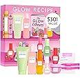 Glow Recipe Library Skincare Gift Set - Avocado Face Wash + Face Serum + Facial Toner + Guava Eye Cream + Hyaluronic Acid Moisturizer + Dew Drops + Strawberry Smooth Serum + 2 Hair Clips (10 Count)