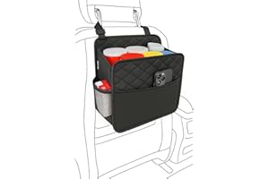 Witaxima Upgrade Car Seat Organizer Backseat with Storage Pockets Multipurpose Car Organizer Hanging Car Trash Bag Can Premiu