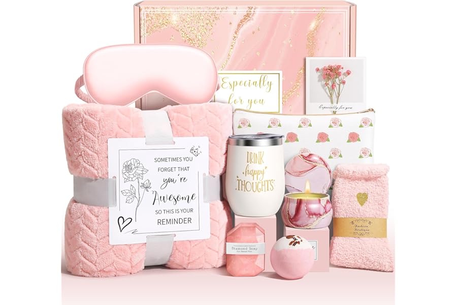 Wasocol Happy Birthday Gifts for Women Self Care Gift, Relaxing Care Package Spa Gift Basket, Valentines Day, Mothers Day, Christmas, Birthday Gifts for Women Mom Her Friend Sister Wife