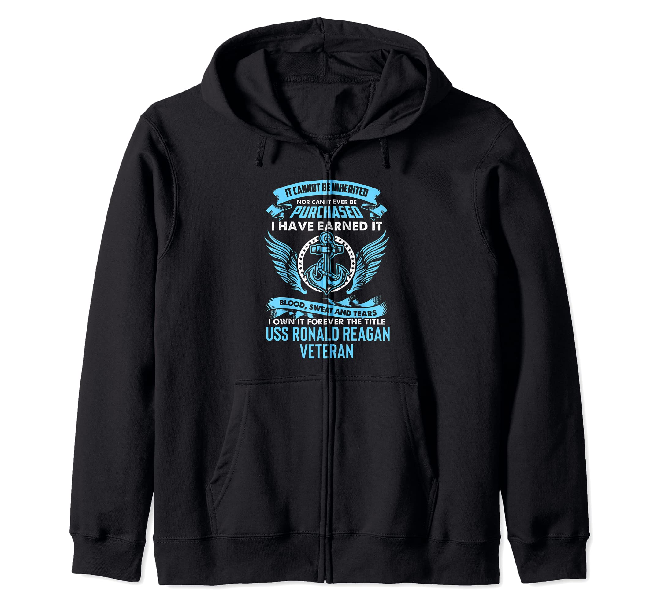 USS Ronald Reagan CVN-76 Aircraft Carrier Zip Hoodie