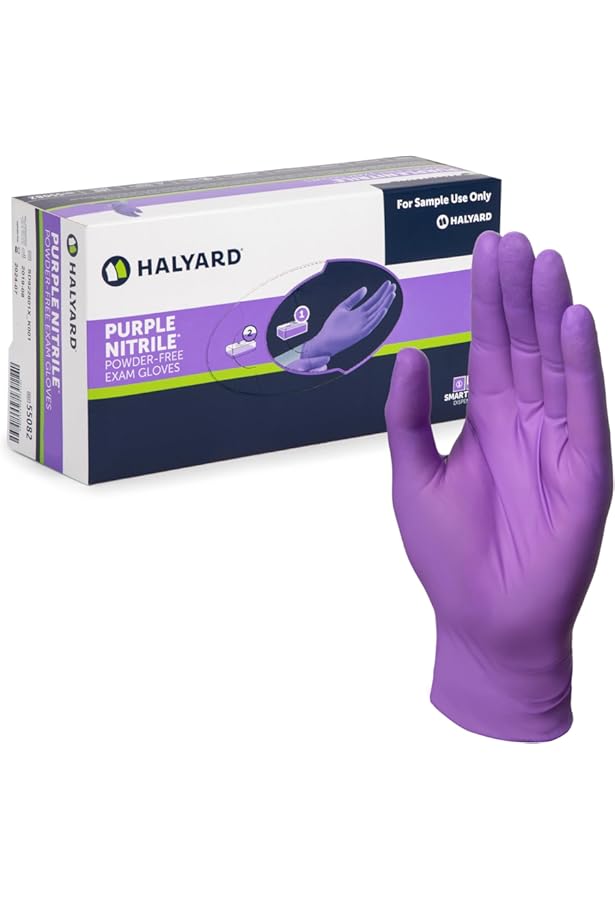 Amazon.com: Halyard Health Nitrile Glove, Purple, Medium, 100