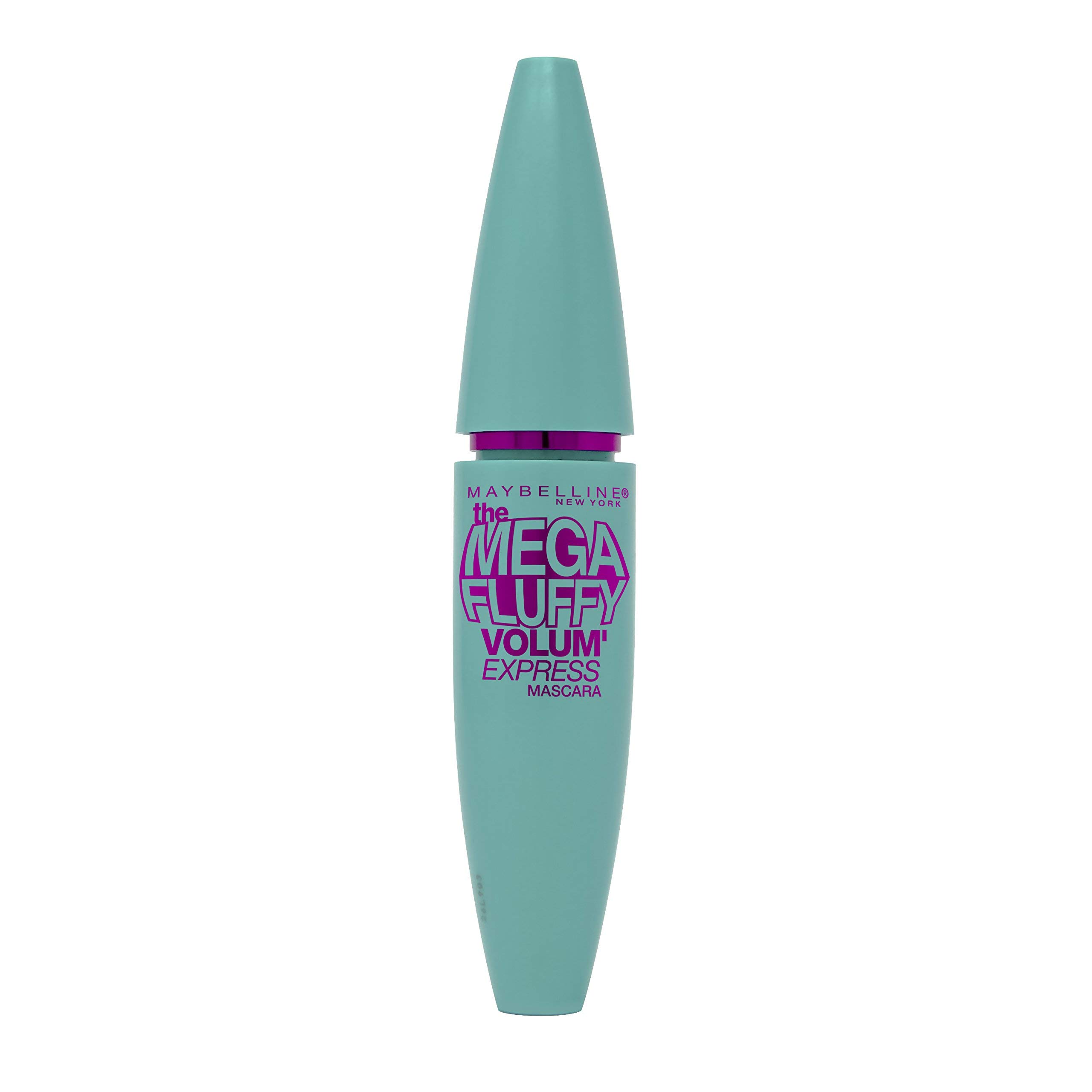 Maybelline Mega Fluffy Mascara - Black - Softening - Full Coverage - Patented Flexor Brush, Gel Mousse Formula with 40% Less Hardened Waxes