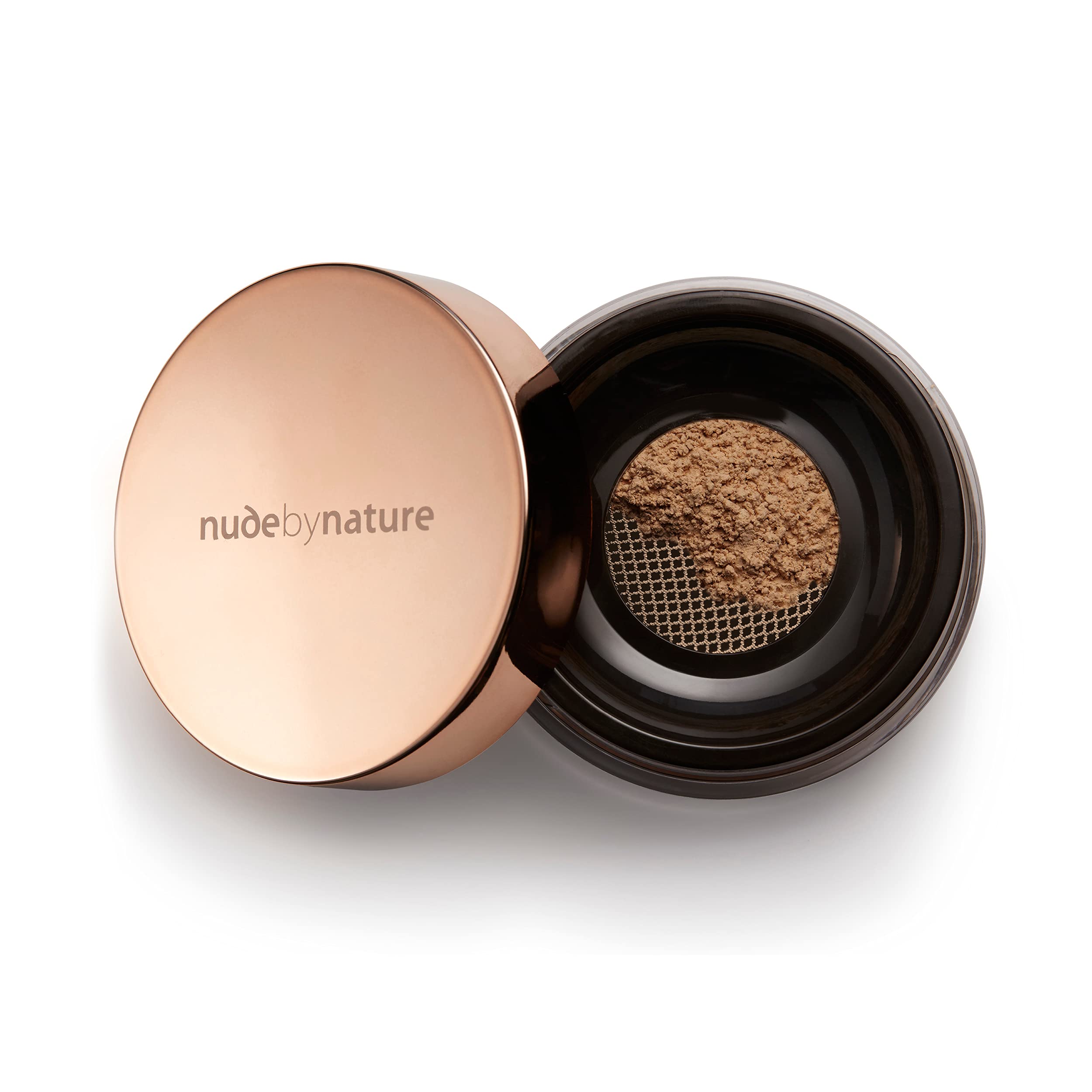Nude By Nature Mineral Radiant Loose Powder Foundation, 100% natural ingredients cruelty free & vegan foundation - Long lasting buildable coverage, radiant finish with SPF 15 protection, W8 Classic Tan 10g