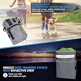 Lanktoo Dog Treat Pouch Bag with Poop Bag Holder Waterproof Gray Green view 5