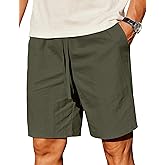 COOFANDY Men's Casual Shorts Elastic Waist Drawstring Lightweight Summer Beach Shorts
