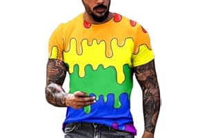 Gay Pride T Shirt for Men LGBTQ Pride Flag Rainbow Tee Summer Short Sleeve Tops Lesbian Sex Shirts Top Bisexual Flag