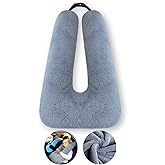 FHSGGP Travel Pillow Car Pillow Kid Car Sleeping The Sleeping Aid for Adults and Kids on Road Trips Kids Travel Pillow Gray